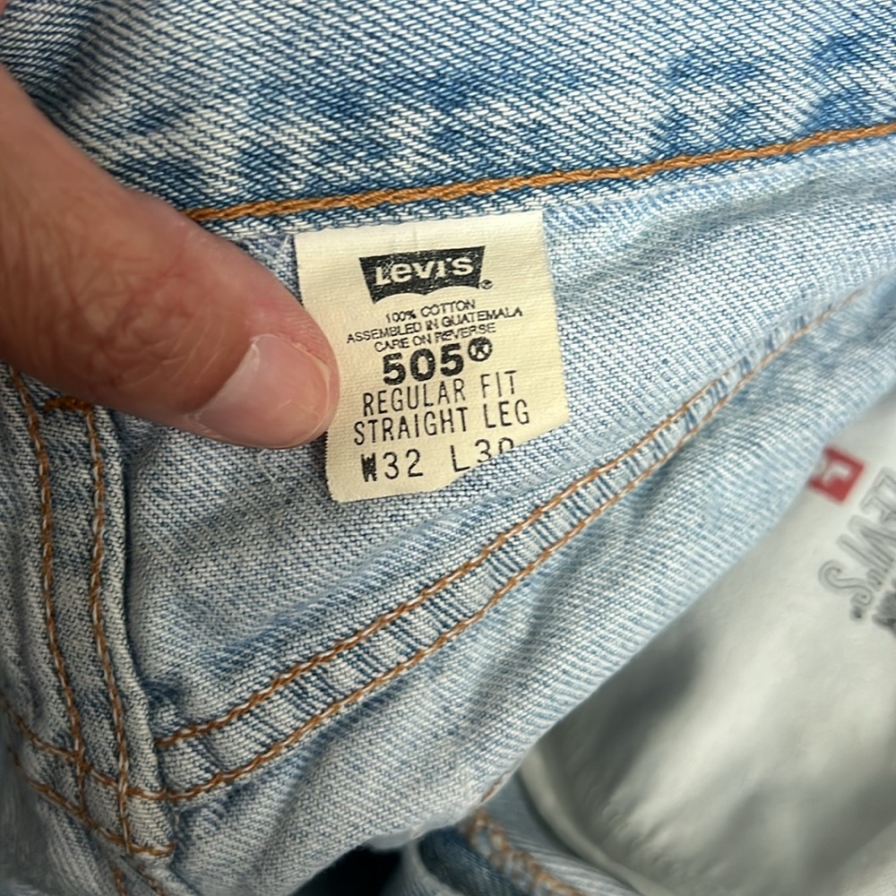 Levi’s Vtg 90s Men's Relaxed Light Blue Jeans Sz 32x30 ❤️ - Picture 5 of 6